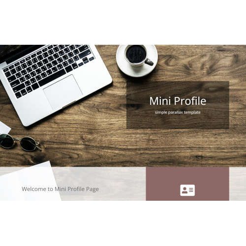 HTML CSS шаблон одностраничного сайта/лендинга Mini Profile 2023