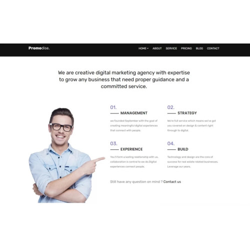 HTML шаблон сайта Promodise для компании (2023)