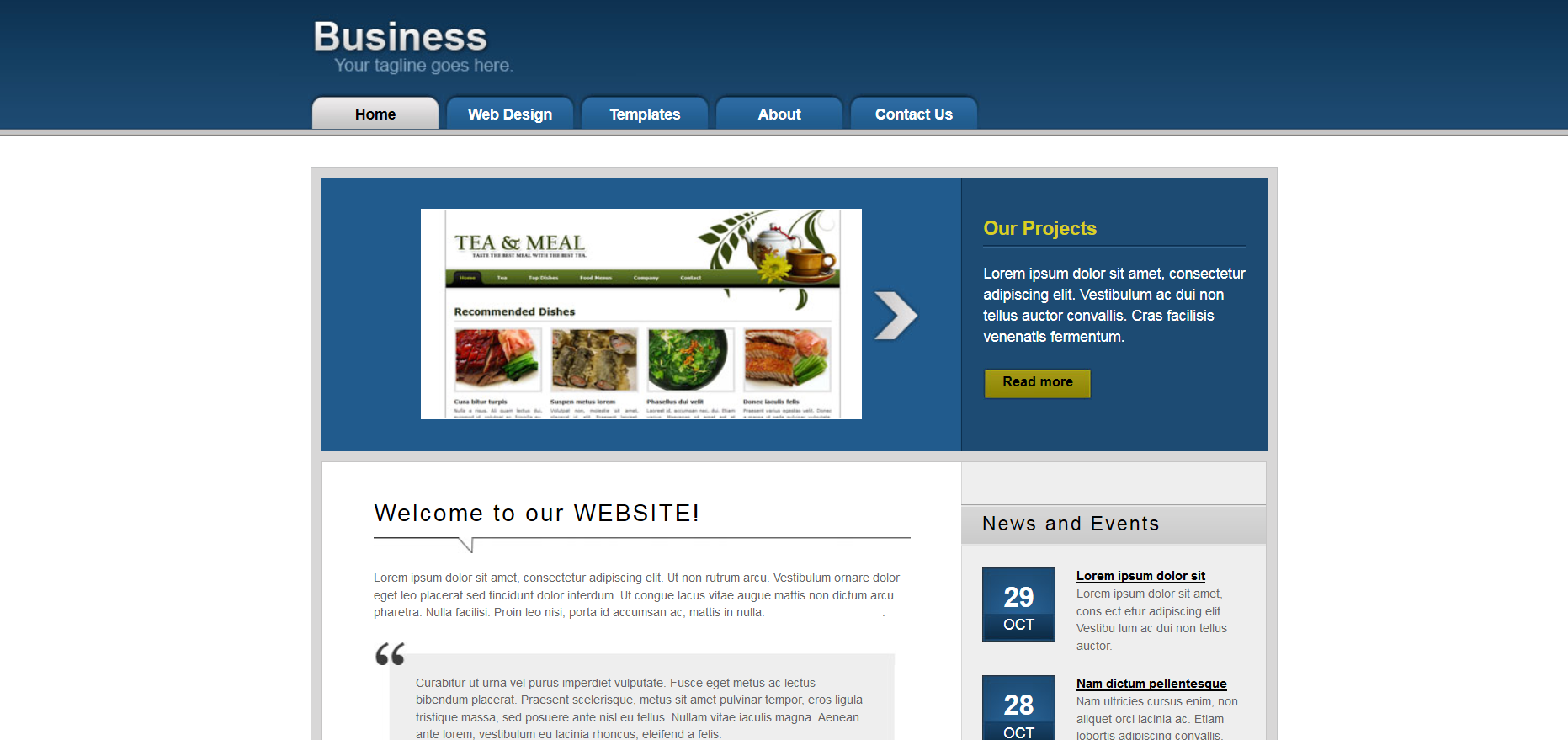 Шаблон сайта Бизнес №474