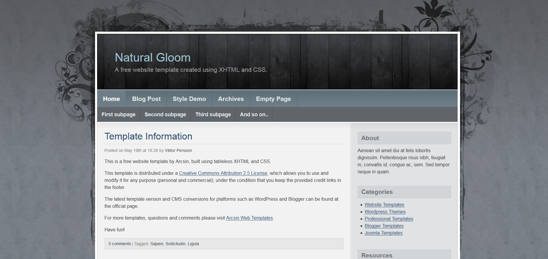 Шаблон сайта Природа №412